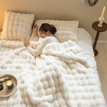 Cozy Fleece Blanket for Bed | Extra Soft & Oversized