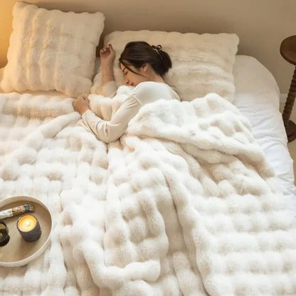 Cozy Fleece Blanket for Bed | Extra Soft & Oversized