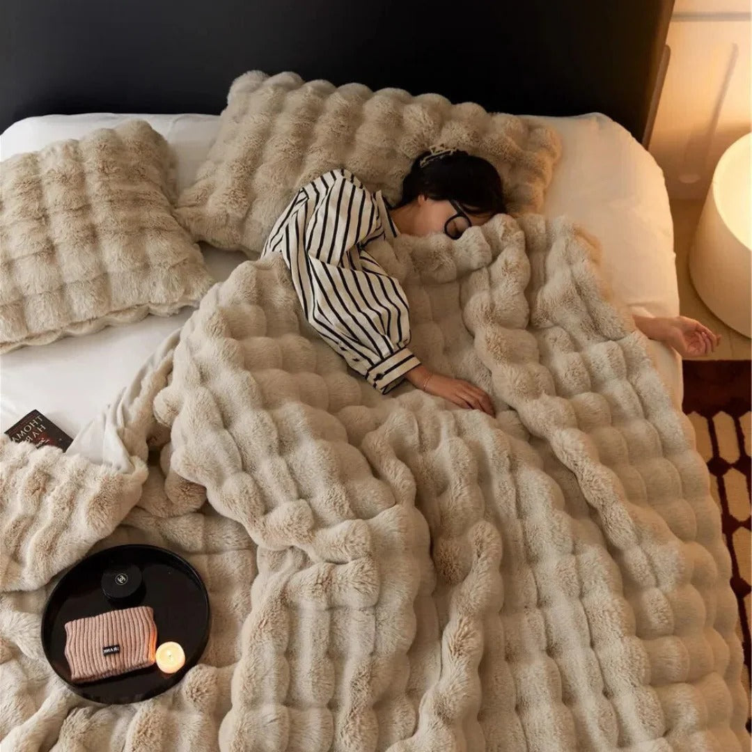 Cozy Fleece Blanket for Bed | Extra Soft & Oversized