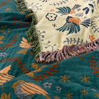 Cozy Scandinavian Bird Reversible Blanket