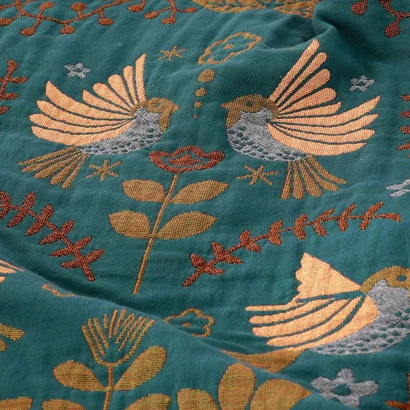 Cozy Scandinavian Bird Reversible Blanket
